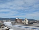阪神高速道路3号線と六甲山系の壮観な景色
