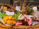 【料理】新鮮な海鮮をふんだんに使用したお造り。
