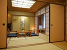 【檜風呂付】和室10畳+6畳】ゆったり寛げる和室※眺望は開けておりません
