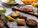 贅沢肉会席 フォアグラステーキ/鰻源平焼き/椎茸ステーキ