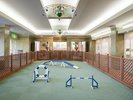 雨の日も屋内プレイスペースで遊べます