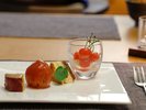 【水菓子】初夏の福島県産果実のコンポート・冷やし焼き芋etc<星祭月の献立一例>