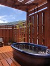 屋上の貸切露天風呂/有料 360度満天の星空と箱根の山並みがとても綺麗です
