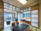【禁煙】西館プレミアムルーム 朝日「半露天風呂付き客室」