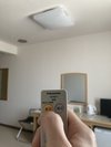 シングル・ツインには天井にシーリングライトを付けました。リモコン操作で明るさ調整可