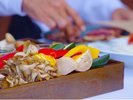 BBQ食材プランのお肉や海鮮