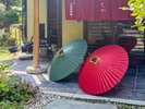 番傘で記念撮影をどうぞ