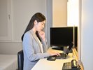 広々デスクで作業も楽々♪