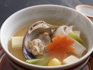 【季節の会席】秋(2026年9月〜11月)蓋物 ホンビノス貝と茸のクリーム茶碗蒸し 共地餡
