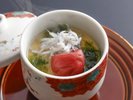 【土地の恵み会席】秋(2026年9月〜11月)蓋物 南高梅としらすの玉〆 青さ餡