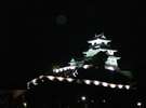 ライトアップされた掛川城