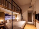 【テラス2段ベッド付ツイン】24平米/ご家族での観光やグループ利用等、幅広いニーズにお応えいたします