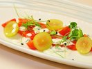 地元の食材、頂鱒をつかったフレンチの香り漂う前菜