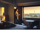 京都タワーと東本願寺を一望できる、夕日が綺麗なお部屋