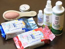 【お貸出し用備品】「ケア用品」や「ワンちゃん用シャンプー」などのご用意もございます(一例)