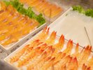 【朝食バイキング】えび、いか、サーモンなどなどご用意しております。