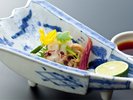 早松茸懐石 | 初秋香る、早松茸と鯛昆布〆の涼味和え(造里)