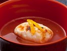 冬の極み懐石 | 口に広がる極上の濃厚さ 焼白子の葛仕立て(煮物椀)