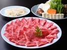 【夕食】松阪牛赤身肉しゃぶしゃぶ イメージ ※写真は4人前になります。