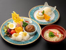 幼児用のお子様プレート夕食(一例)