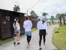 テントサウナ後は海までGO