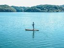 お部屋の目の前で優雅にサップ