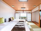 【海側】和室モダンツイン 3F和室10畳間(海側)に2台設置。エキストラベッド1台いれて3名様可能