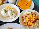 サラダで健康的な朝食を