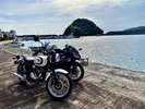 すさみの海と愛車で写真撮影