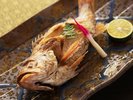 【ご夕食】コースのなかの一品/のどぐろ塩焼き(一例)