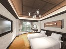 西館プレミアムテラスツイン(ベッドルーム)(イメージ)