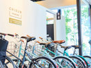 レセプション|新世界の街並みを気ままに巡れる、無料のレンタサイクルをご用意しています。
