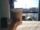 【朝食】コーヒーは紙コップでお部屋に持ち帰りが可能です。