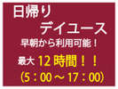 早朝5:00〜チェックイン!17:00アウト★デイユース★