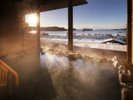 松島温泉「絹肌の湯」露店風呂(男性側)朝日を望む