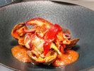 活オマール海老(1/2尾)をスチーム又はソテーで♪※料理一例です。仕立ては日によって異なります※