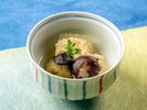 *【夏の会席】煮物・冬瓜のそぼろあんかけ 射こみ椎茸 小茄子(一例)