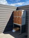 「天音の湯」脱衣所です。景色をお楽しみ頂く露天風呂のため、屋根とお体の洗い場がございません。