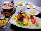 伊勢海老のお造りがメインの『創作会席』