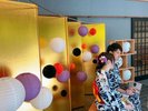 夢二デザイン浴衣で散策 塚越屋玄関