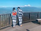 夢二デザイン浴衣で散策 見晴台