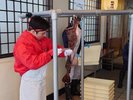 新潟県立海洋高校の生徒さんによる「あんこう吊し切り」イベント
