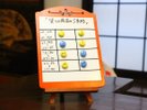 貸切風呂の予約ボードです