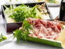 和牛とふじのくに豚の二種しゃぶしゃぶ鍋