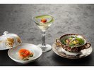 オードブル(ゆばのチーズ和え・プレミアムヤシオマスの山椒オイルマリネ・地場野菜)一例