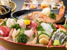 グルメ夕食 舟盛(一例)