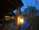ランタンが優しく灯ります
