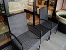 【洋モダンスーペリア和洋室】テラスにはラタンチェアをご用意。加賀の景観をお楽しみいただけます。