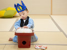 満1歳をお祝いする「一升餅(一生餅)」。カード選びなどスタッフがお手伝い♪5500円(税込)要予約7日前迄。
