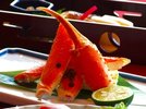 近江牛と蟹のコース料理のズワイガニ